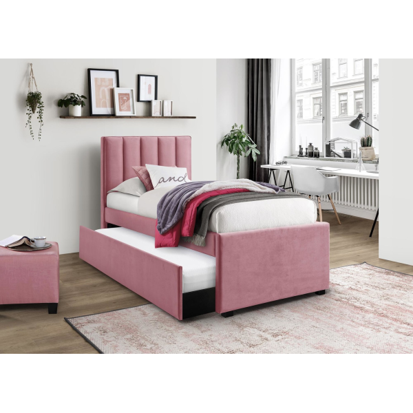 HR RUSSO  łóżko tapicerowane 90 z dodatkowym łóżkiem